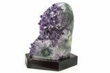 Grape Jelly Amethyst Geode With Wood Base - Uruguay #275696-1